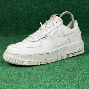 Nike Air Force 1 Pixel Triple White Leather Sneakers Women 7 Athletic CK6649-100